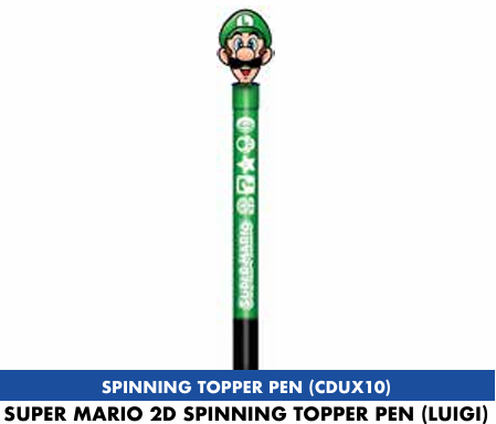Précommande : SUPER MARIO - Luigi - 2D Spinning Topper Pen