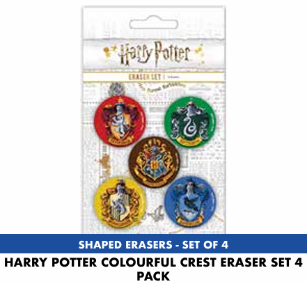 Précommande : HARRY POTTER - Colourful Crest - Eraser Set