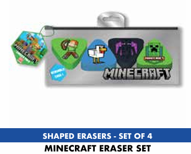 Précommande : MINECRAFT - Eraser Set