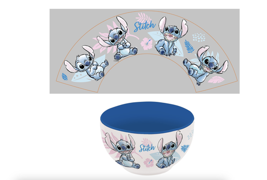Précommande : STITCH - Watercolor Bleu - Bol Céramique en Gift Box - 600ml