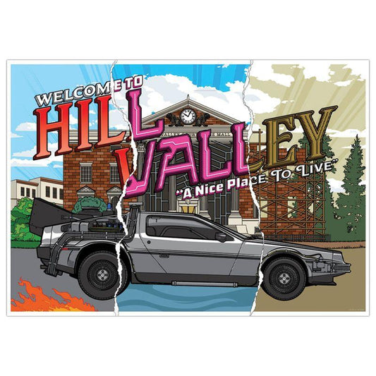 Précommande : RETOUR VERS LE FUTUR - Hill Valley - Art Print - Edition Limitée
