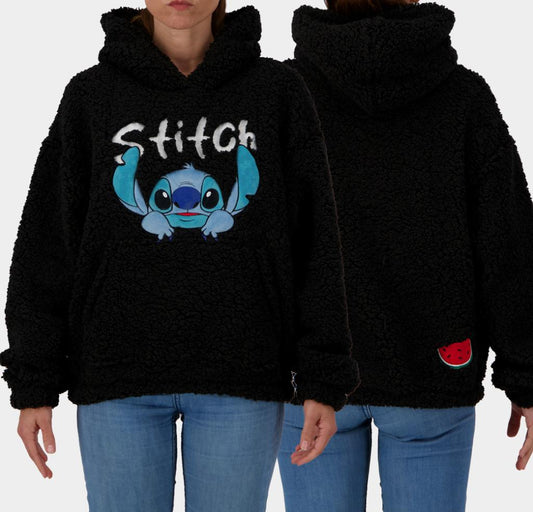Précommande : STITCH - Pull à Capuche Teddy pour Femme (2XL)