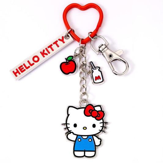 Précommande : HELLO KITTY - Pomme - Porte-Clés avec Charmes