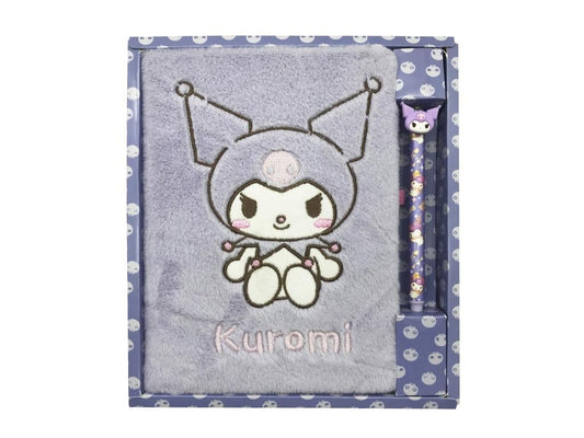 Précommande : KUROMI - Purple - Pack Notebook Fourrure A5 + Stylo-Bille