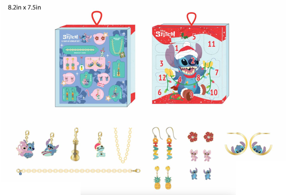 Précommande : STITCH - Calendrier 12jours - Set Bijoux - 12 Pc.