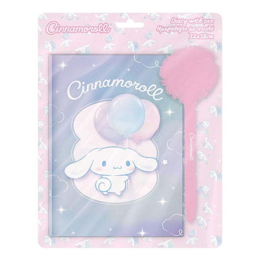 Précommande : CINNAMOROLL - Gift Set Journal Intime avec cadenas +Stylo-bille Pompom