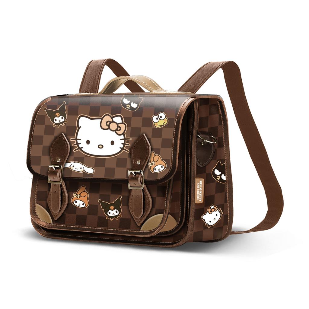 Précommande : HELLO KITTY & Friends - Damier - Sac à Dos Cartable Convertible
