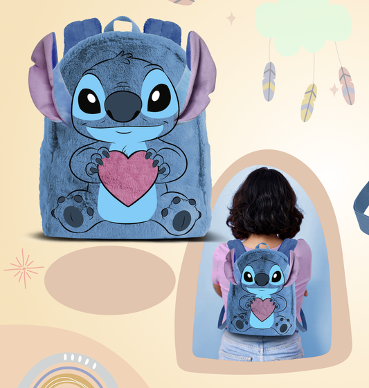 Précommande : STITCH - Love - Mini Sac à Dos Fourrure '25x21x12cm'