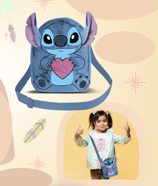 Précommande : STITCH - Love - Mini Sac à Bandoulière Fourrure '20x15x8cm'