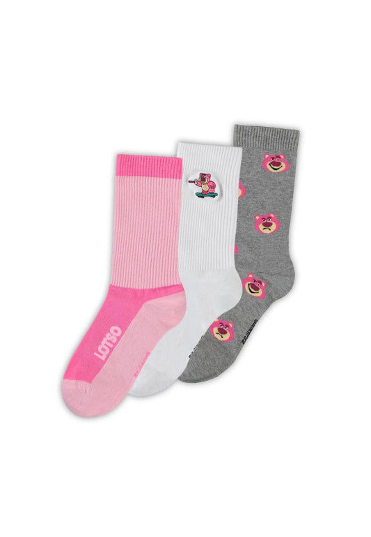 Précommande : TOY STORY - Lotso - Pack de 3 paires de chaussettes (T35-38)