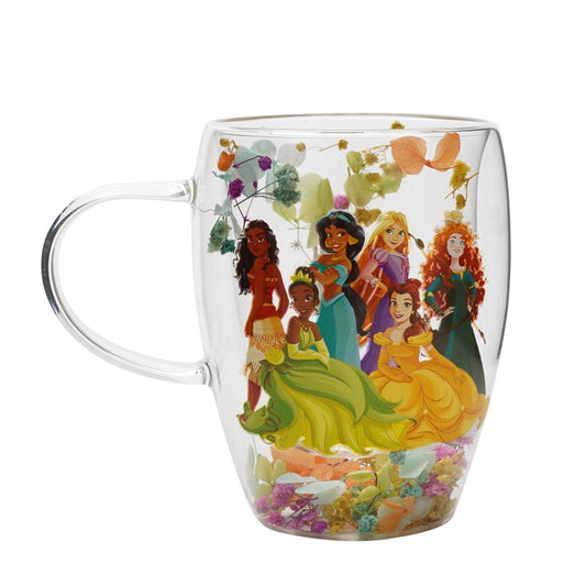 Précommande : DISNEY PRINCESSES - Princesses - Verre avec Fleurs Sechées 300ml