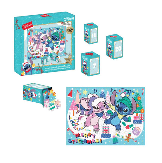 Précommande : STITCH & ANGEL - Calendrier de l'Avent - Puzzle 1000P '50x70cm'