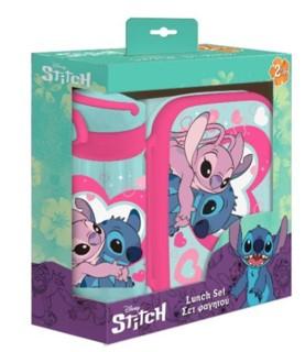 Précommande : STITCH & ANGEL - Set Boite à Tartines + Bouteille en Aluminium 500ml