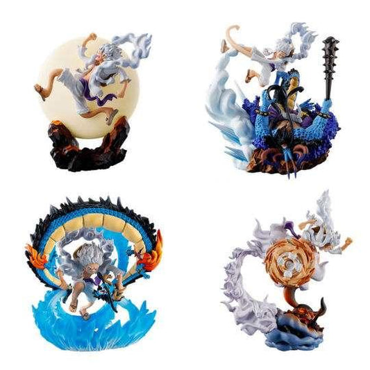 Précommande : ONE PIECE - Logbox Re Birth Gear 5 - Set 4 Statuettes Petitrama 9cm
