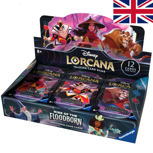 DISNEY - Lorcana UK - Trading Cards display Boite de 24 Boosters set 2 rise of the floodborn - EN