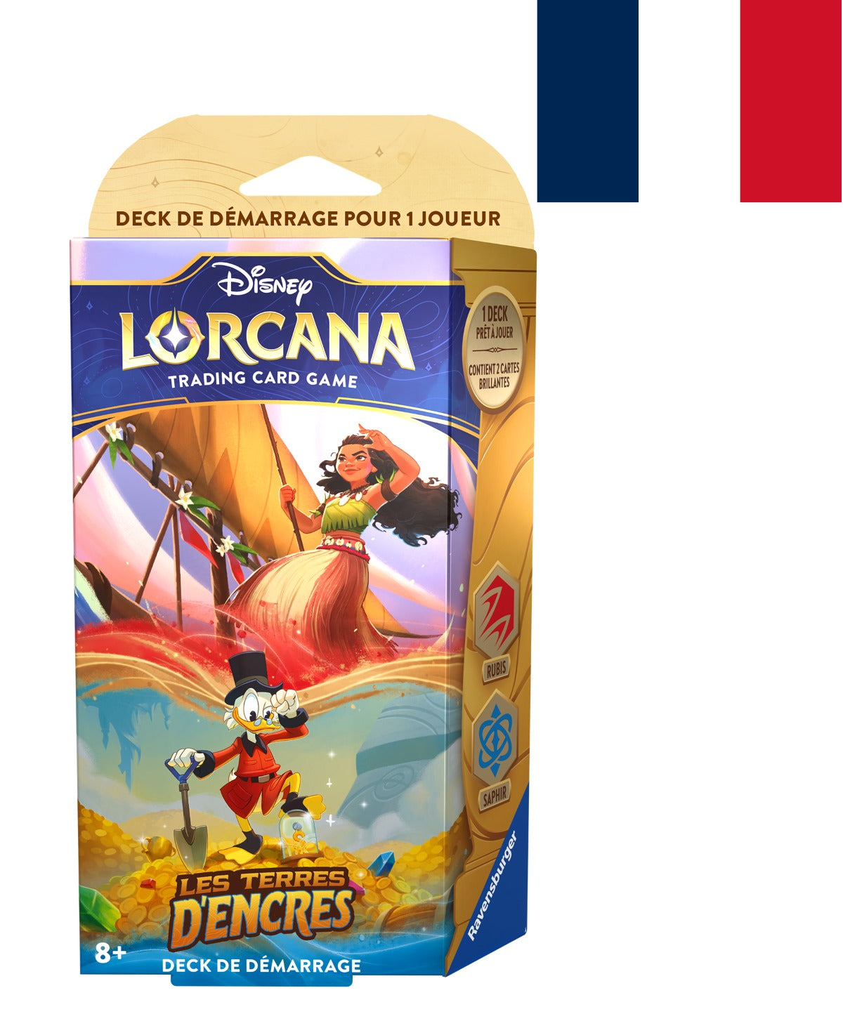 Précommande : LORCANA les terres d'encres set 3 - vaiana picsou starter deck de démarrage Chapitre 3 - FR