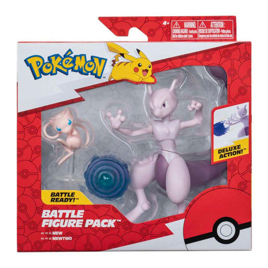 Précommande : POKEMON - Mew et Mewtwo - Pack de 2 Figurine