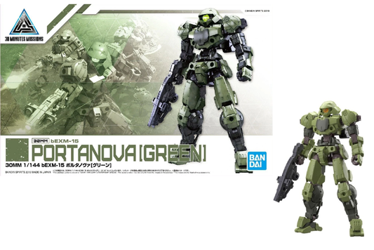 Précommande : GUNDAM - 30MM 1/144 bEXM-15 Portanova Green - Model Kit