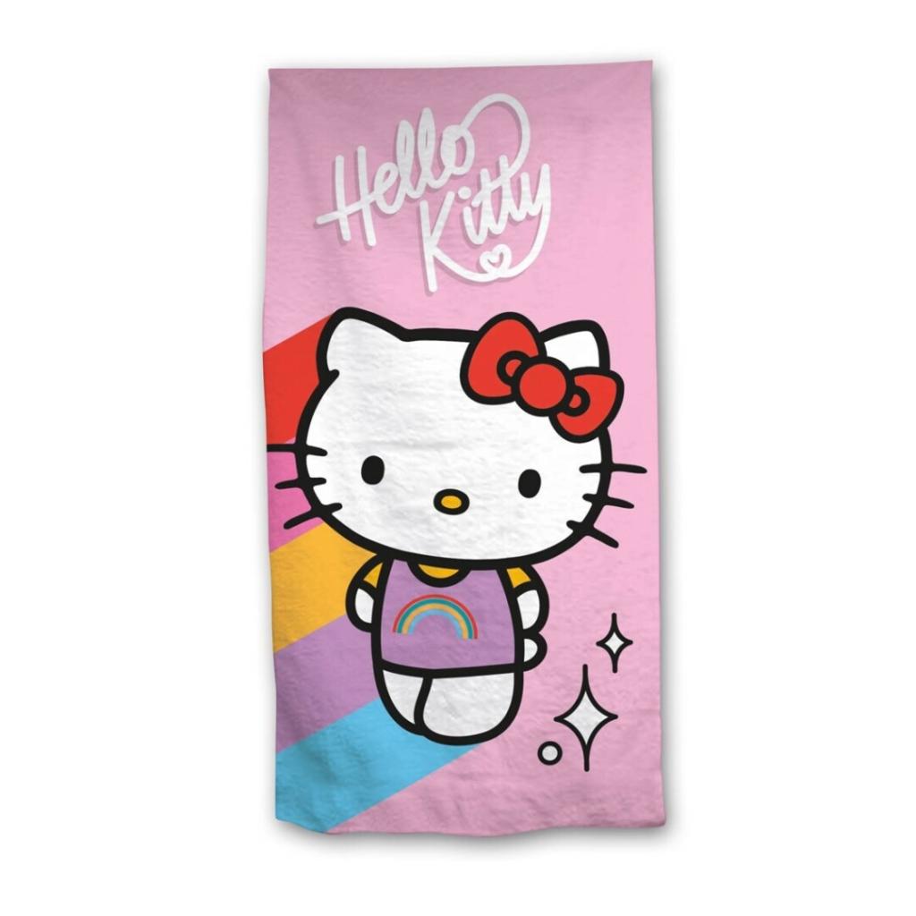 Précommande : HELLO KITTY - Arc-en-ciel - Serviette de Plage 70x140cm