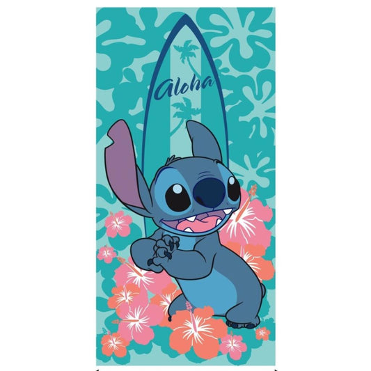 Précommande : LILO & STITCH -Aloha Fleur -Serviette de Plage 70x140cm