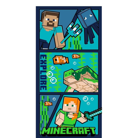 Précommande : MINECRAFT - Explore - Serviette de Plage 70x140cm