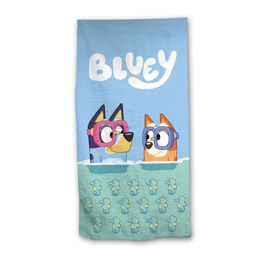 Précommande : BLUEY - Bluey et Bingo à la plage - Serviette de Plage 70x140cm