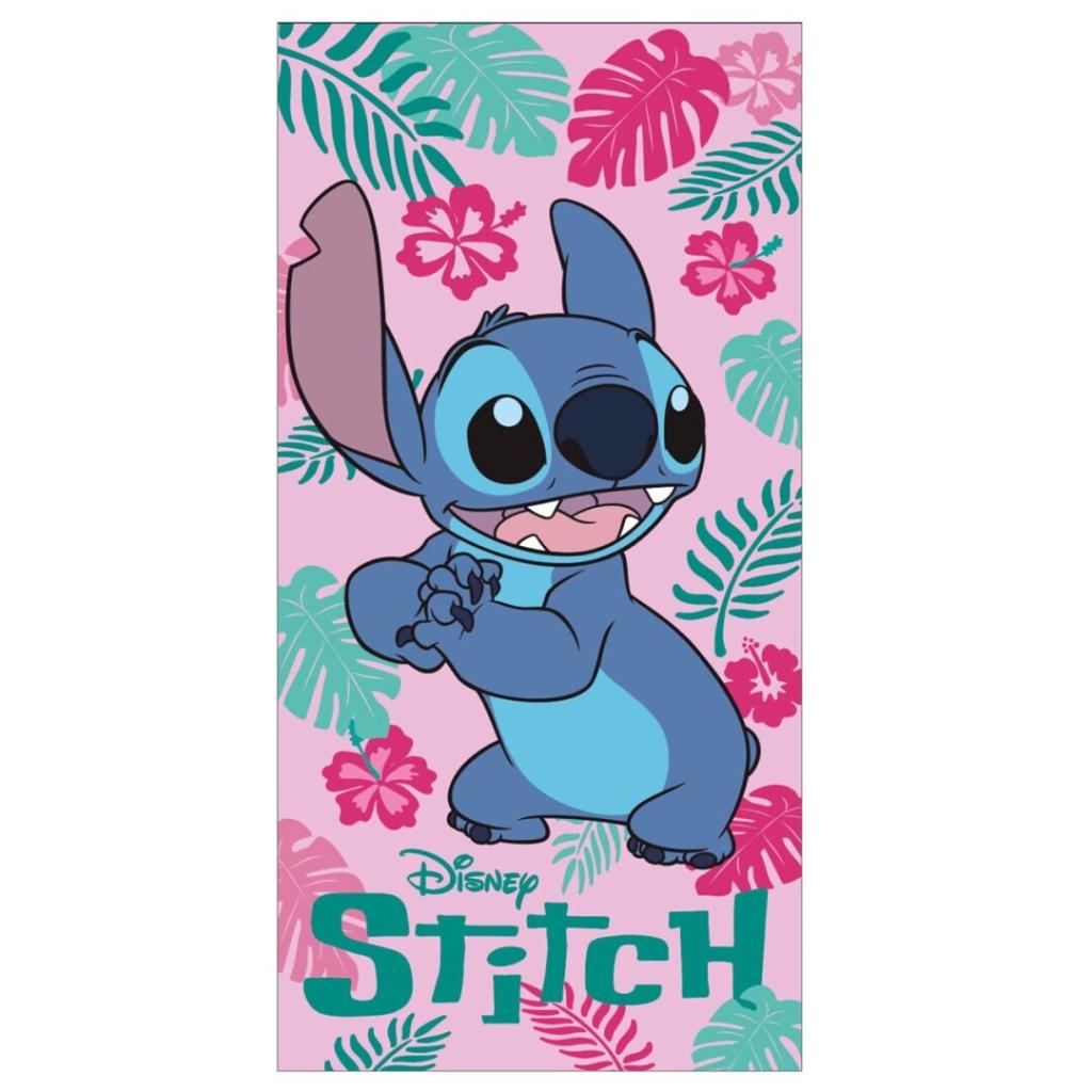 Précommande : DISNEY - Stitch Fleur Rose - Serviette de Plage 70x140cm