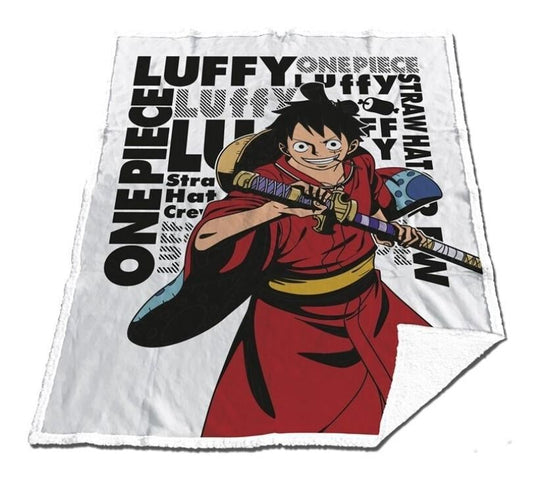 Précommande : ONE PIECE - Couverture Sherpa 130x170cm - Luffy "Wano"
