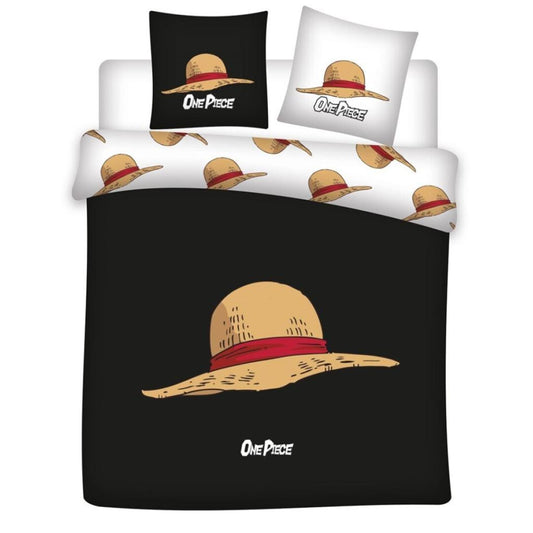 Précommande : ONE PIECE - Parure de lit 240x220cm + 2x65x65cm - Chapeau de paille