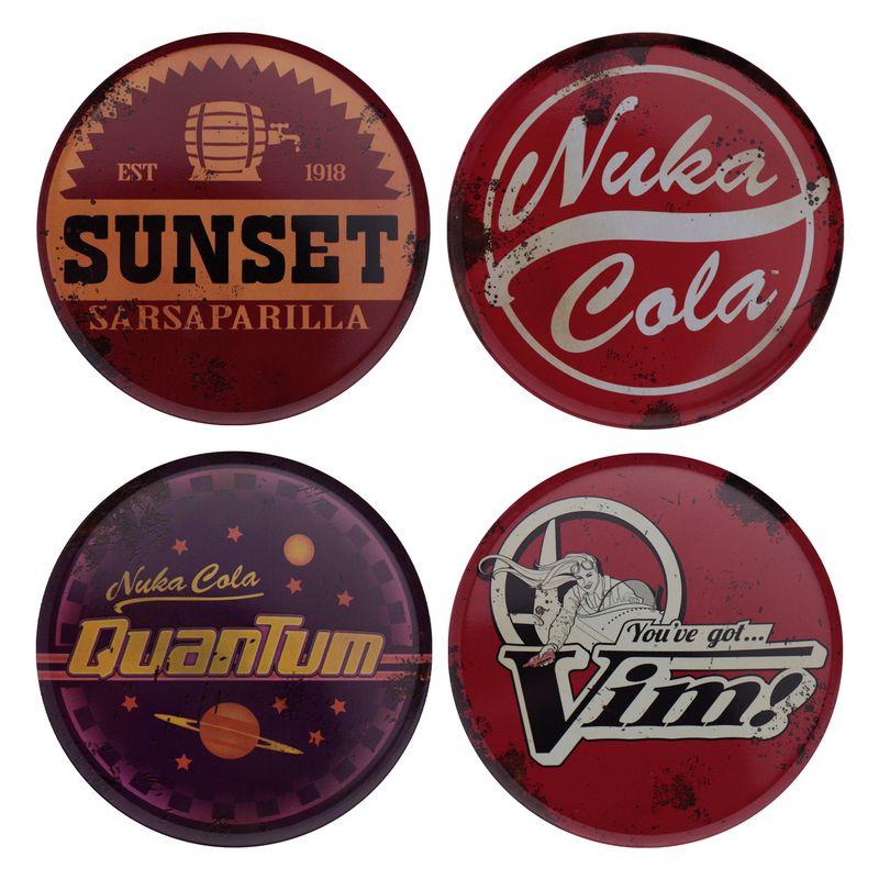 Précommande : FALLOUT - 4 Dessous de Verres Gravés en Métal