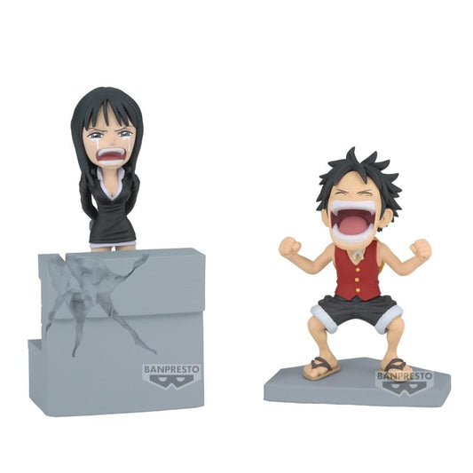 Précommande : ONE PIECE - Luffy & Nico Robin - Figurine WCF Log Stories 10cm