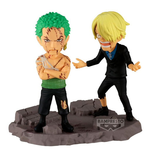 Précommande : ONE PIECE - Roronoa Zoro & Sanji - Figurine WCF Log Stories 8cm