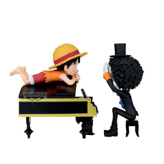 Précommande : ONE PIECE - Luffy & Brook - Figurine WCF Log Stories 8cm