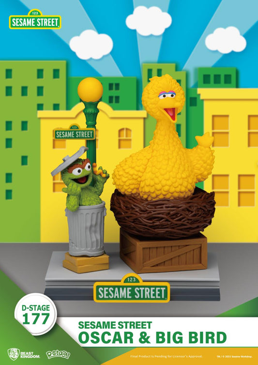 Précommande : SESAME STREET - Oscar & Big Bird - Diorama D-Stage 13cm