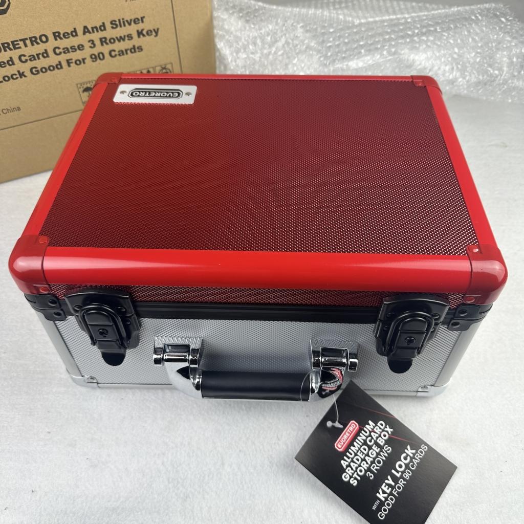 Précommande : EVORETRO -  Graded Card Storage Box Red and Silver for 90 Cards