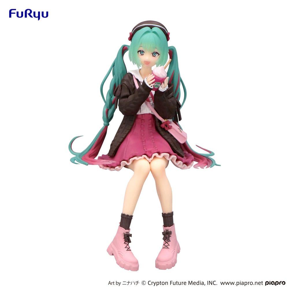 Précommande : HATSUNE MIKU - Autumn Date Pink Color - Statuette Noodle Stopper 14cm