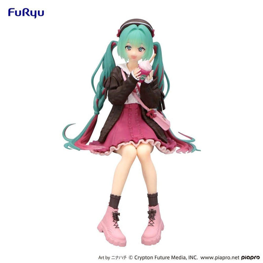 Précommande : HATSUNE MIKU - Autumn Date Pink Color - Statuette Noodle Stopper 14cm