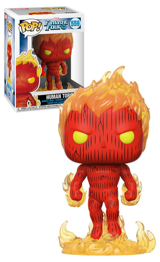 Précommande : MARVEL - POP N° 559 - Fantastic Four - Human Torch