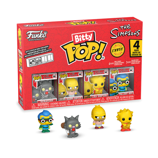 Précommande : SIMPSONS - Bitty Pop 4 Pack 2.5cm - Scratchy
