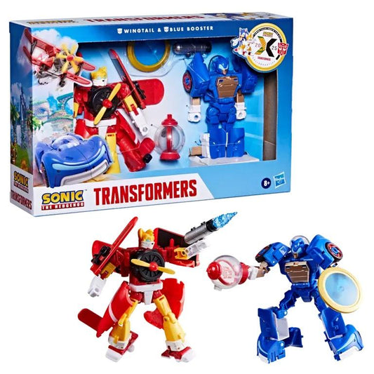 Précommande : TRANSFORMERS X SONIC - Wingtail & Blue Booster - Fig. Collab. 13cm