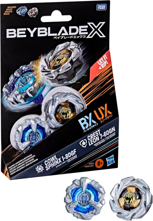 Précommande : BEYBLADE X - Cowl Sphinx 1-80GF & Crest Leon 7-60GN Dual Pack