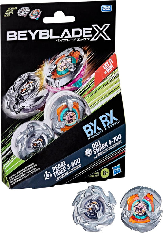 Précommande : BEYBLADE X - Gill Shark 4-70O & Pearl Tiger 3-60U Dual Pack