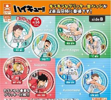 Précommande : GASHAPON - HAIKYUU Tin Badge Side B (Lot de 40 Capsule 65mm)