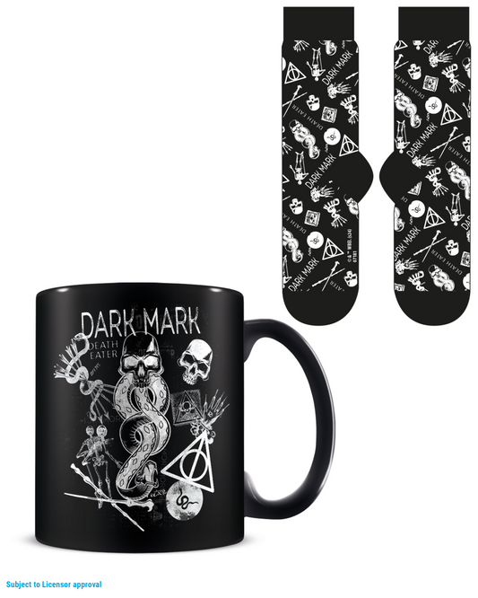 Précommande : HARRY POTTER - Dark Mark - Mug 315ml et Chaussettes 41-45