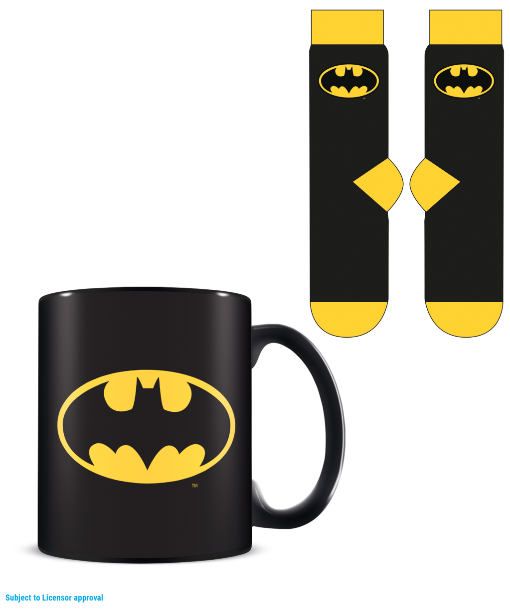 Précommande : BATMAN - Logo - Mug 315ml et Chaussettes 41-45