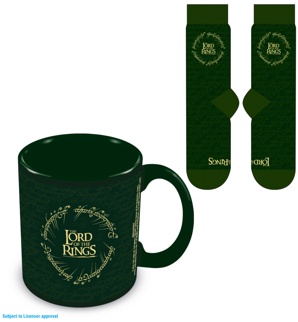 Précommande : LE SEIGNEUR DES ANNEAUX - Logo - Mug 315ml et Chaussettes 41-45