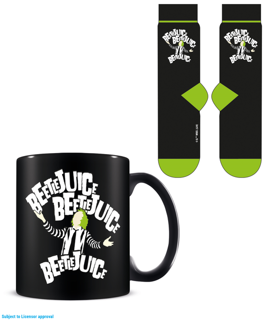 Précommande : BEETLEJUICE - Beetlejuice Beetlejuice - Mug 315ml et Chaussettes 41-45