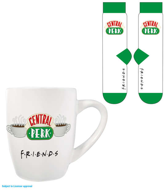 Précommande : FRIENDS - Central Perk - Mug 315ml et Chaussettes Femme 36-41