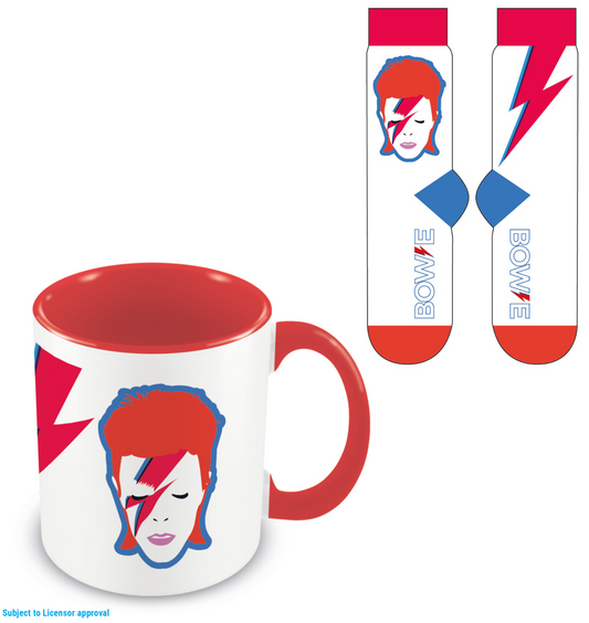 Précommande : DAVID BOWIE - Aladdin Sane - Mug 315ml et Chaussettes 41-45