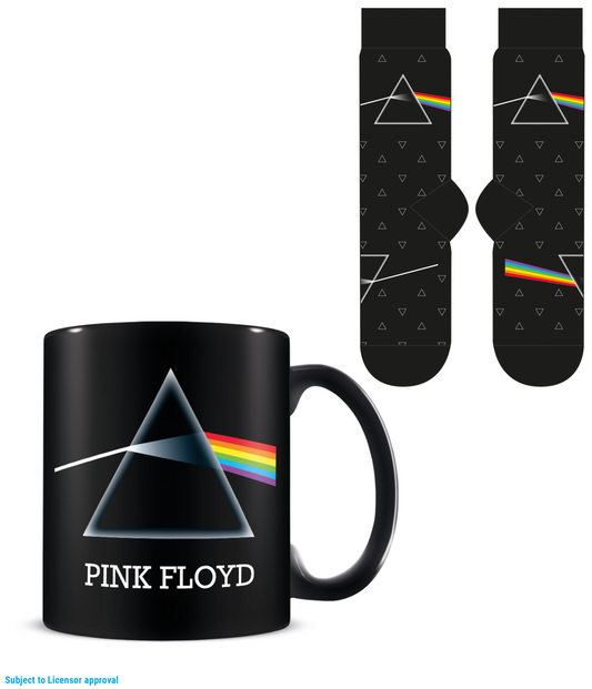 Précommande : PINK FLOYD - The Dark Side of the Moon -Mug 315ml et Chaussettes 41-45